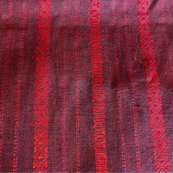 4.5 Yards Purple Red Woven Ukrainian Eastern European Folk Cotton 44” Wide - Picture 4 of 4